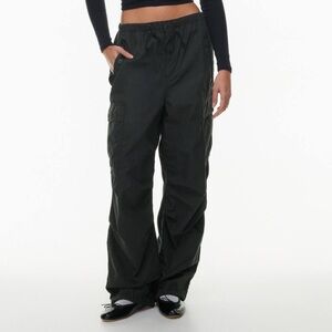 Aritzia Squad Pocket Parachute Black Pants (Short Length)